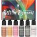 Metallic Alcohol Ink Set - 6 Concentrated Shimmer Colors for Resin Art & Crafts - 15ml Each - Buy Online on GoSupps.com