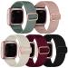 Chinbersky 5 piece of bracelet compatible with Fitbit Versa 2 bracelet/Fitbit Versa bracelet for women men adjustable stretching nylon sports replacement parameters Compatible with Fitbit Versa 2/Versa/Versa Lite/SE altrosa/old green/star light/Wine red r