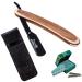 Ponik's classic razor set men transport bag razor set with 100 derby changing blades high-quality stainless steel barber knife for a precise beard-shave brown