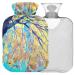 NAANLE hot water bottle with cover autumn ahorn tree Transparent hot water bottle heat bottle for back pain relief handfoot warmer neck warmth and cold therapy 2l