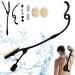 Back Scrubber for Shower - 23  Bath Brush Long Handle for Shower  for Elderly  Detachable Curved Back Scrubber  Back Brush for Disabled with Limited Arm Movement  Frozen Shoulder  Men and Women