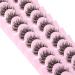 Wiwoseo Russian Strip Lashes - Natural Wispy Fluffy Faux Mink Eyelashes, 13MM, 10 Pairs, Reusable - Buy Online on GoSupps.com
