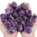 QINJIEJIE Amethyst Crystals Raw Natural Healing Crystal Stones Large 1" Bulk Rough Quartz Rocks Gemstones for Polishing Tumbling Cabbing Fountain Decor Wicca Reiki Stone Amethyst 0.45 Pound