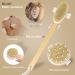 Dry Brushing Body Brush Set - Exfoliating Natural Bristle Brushes for Cellulite & Lymphatic Massage - Buy Online on GoSupps.com