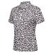 Hispotim Women's Short Sleeve Polo Shirt Lightweight Printed Golf Shirts Quick Dry Workout Golf Polo Shirts Medium White Leopard