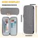 Katech Knitting Needles Case - Portable Travel Crochet Hooks Storage Bag with Transparent Pocket - Grey - Buy Online on GoSupps.com