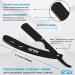 Cut Throat Razor Kit by GTEX - 2 Straight Razor with Leather Pouch - Matte Black and Silver Cutthroat Razors Men - Professional Barber Razor - Shaving Razor Beard Razors Silver and Black - Buy Online on GoSupps.com