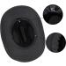 Western Felt Cowboy Hat for Women Men | Wide Brim Belt Buckle Fedora (Size 7 1/8) - Black - Buy Online on GoSupps.com