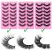 Geeneiya 5D Mink Lashes Pack - Fluffy Wispy Cat Eye Styles for Natural False Eyelashes Look (7 Pairs) - Buy Online on GoSupps.com