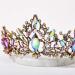 SWEETV Iridescent Crystal Queen Crown - Multicolored Wedding Tiara for Bride & Prom Headpieces - Buy Online on GoSupps.com