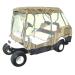 4 Person Golf Cart Driving Enclosure Cover (2 Front Passenger with 2 Person Rear Facing Bench Short Roof 58") 4-Sided Transparent Windows | Durable YKK Door Zipper | Play Rain Or Shine | Grey or Taupe