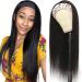 Human Hair Headband Wigs, Straight Headband Wigs for Black Women, Human Hair Glueless None Lace Front Headband Wigs Brazilian Virgin Human Straight Hair 150% Density Natural Color (18 Inch) 18 Inch ( Pack of 1 ) Natural Black
