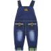 KIDSCOOL SPACE Baby Denim Overalls | 3D Cartoon Knitted Jean Dungarees | Blue 2-3 Years - Buy Online on GoSupps.com