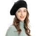 ZLYC Reversible Cashmere Knit French Beret Hat for Women and Girls - Solid Black - Buy Online on GoSupps.com