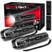 GearLight LED Flashlight 2pack Bright, Zoomable Tactical Flashlights with High Lumens and 5 Modes for Emergency and Outdoor Use, Camping Accessories -S1000 LED 2 Pack