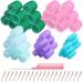 81 Pieces Self Grip Hair Rollers Set, Salon Hair Dressing Curlers, 60 Pcs Hairdressing Curlers Random Color, 20 Pcs Duckbill Clips and Comb, DIY Curly Hair Styling (55mm,44mm, 36mm, 28mm, 20mm) 55mm+44mm+36mm+28mm+20mm