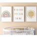 You are My Sunshine Set of 3 Decor in Rainbow Styles Undetired Printing Children's Room Wall Art Children's Symptoms Lyrics Boho-style art decor in the baby room play room poster sunshine (A4) A4 You are