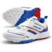SOLM8 Men's Cricket Shoes - Rubber Spikes, All Round Performance Footwear (Blue/Red) - Size 11 - Buy Online on GoSupps.com