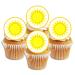 24 Sun Cake Topper Edible Sunshine Baby Shower Decorations First Trip Around The Sun Cake Topper Sunshine Decorations Sun Cupcake Toppers Sunshine Cupcake Toppers Space Cake Topper (UNCUT)