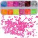 Iridescent Nail Glitter Sequins Set - Heart, Star, Butterfly Shapes - Pink Valentines - for Acrylic Nails, Resin, Crafts, Makeup - Buy Online on GoSupps.com