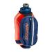 Nspire Handheld 12oz Flask with Storage Pocket. Grip Free for Running, Hiking, Walking. Water Bottle, True Navy/Tigerlily