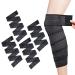 Rbenxia 4 Pieces of Black Elastic Calf Compression Bandage Adjustable Leg Compression Sleeve Knee Wraps Brace Support Bands for Stabilising Ligament Joint Pain Sport (180 cm)