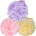 BCKENEY Bath Loofah Sponge Soft Mesh Shower Puff for Body Wash Bath Sponge Body Scrubber for Women & Men Body Exfoliator-Bathing Accessories (3Pack 75G XL)