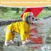Fychuo Dog Raincoats Waterproof Small Dog Raincoat with Legs Breathable Puppy Raincoats with Reflective Strips & Hood Lightweight Windproof Jacket for Small Breeds Dogs (S Size) Yellow - Buy Online on GoSupps.com