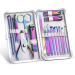 2020 New Rainbow Manicure Kits 18 Pcs Nail Clippers for Women Gift SFYDOM Women's Rainbow Leather Manicure Set (18-RainbowManicure Kits)