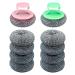 Steel sponge pot cleaner 10 pieces pot cleaner stainless steel wire wawl steel wool sponge kitchen flush sponge pot cleaner steel wool with 2 handle for cleaning dishes pans rinsing etc.