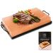 UMAID Natural Himalayan Rock Salt Block Cooking Plate for Cooking Grilling Cutting and Serving Food Grade Salt with Metal Steel Tray Set with Recipe Pamphlet Salt cooking block 12 X 8 X 1.5 Himalayan Salt Cooking Block