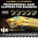 OVLUX Professional Hair Clippers for Men - Cordless Beard Grooming Kit with Clipper Guards | Full-Metal Body, Charging Base | Ideal for Barbers | Gifts for Men - Gold - Buy Online on GoSupps.com
