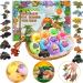 MOKYDUO Bath Bombs for Kids Bath Balls Dinosaur Bath Toys Educational Gift Set Birthday Children's Day Christmas Boys Girls Included 9 Bath Bombs and 3 Toys Set (Extinct Dinosaurs) Dinosaur Egg