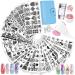 33Pcs Nail Stamper Kit with 20Pcs Nail Art Stamping Template Image Plates and 10 Pcs Gradient Nails Soft Sponges 1 Pcs Stamper Scraper Set and Storage Bag Nail Templates and Stamper Remove Oil Tool DD