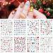 Kalolary 8 Sheets Christmas Nail Art Stickers Ultralight 3D Self-Adhesive Snowflake Santa Reindeer Socks Clause Nail Decals for Women Girls Kids Christmas Parties Nail Art Decoration