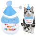 Euioovm cats dog birthday cute birthday bandana set for little dog pet happy birthday decorations for girls boys kitten birthday hat decoration decoration