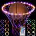 LED Basketball Hoop Light, Remote Control Basketball Rim LED Light, 17 Colors Waterproof LED Basketball Hoop Suitable, for Kids to Play Outdoors at Night, Training&Night Outdoor Basketball Games