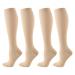 Compression Socks for Women 2pairs Surgical Compression Socks Flight Socks for Men Knee High Knee High Varicose Veins Socks Stockings for Running Travel Nursing Pregnancy 20-25 mmhg XXL Skin Color XXL