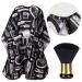 FEBSNOW Waterproof Barber Cape and Neck Duster Brush Hair Cutting Cape with Adjustable Snap Button, 43.3  57 Inches Large Salon Cape for Hair Treatment Haircut Dyeing Perm (Printing Style)