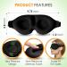 3D Contoured Sleep Mask for Men & Women - Comfortable Black Eye Mask for Travel Naps & Relaxation - Buy Online on GoSupps.com
