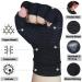 2 Pairs Copper Infused Compression Arthritis Gloves for Hand Pain Relief - Medium Size for Women & Men - Ideal for Carpal Tunnel, RSI, Rheumatoid, Tendonitis - Fingerless Design for Computer Typing Support (Black) - Buy Online on GoSupps.com