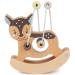 Bieco Motoric loop Reh with seesaw |Motor ceremony from 1 year |Cute labyrinth game in Reh Design |Motoric toy baby in gentle colors |Wooden toys baby |Holding toys