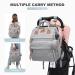 LOVEVOOK 5-in-1 Diaper Bag Backpack with Changing Station and USB Port | Waterproof Baby Bag with Mat, Toy Bar & Sunshade | Grey Travel Backpack for Boys & Girls - Buy Online on GoSupps.com