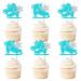 Keaziu 24 Pack Ice Skating Snowflake Cupcake Topper Ice Sports Theme Cupcake Decoration Skating Children Boy Girl Happy Birthday Party Decorations Supplies Blue 4