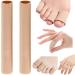 2 pieces of small toes cutter silicone toe protection toe cushion tube hose bandage soft gel finger protection toe caps pad for pillows corn blisters decorations toes and fingers 1.5x15cm
