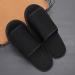 Portable Travel Foldable Slippers Open Toe Hotel Spa Slippers Cotton Non-Disposable Guests Slippers Business Trip Flight Slippers with Pouch Indoor House Shoes Anti-Skid Footwear Fit Men and Women 6.5 UK Black - Buy Online on GoSupps.com