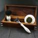 3 Edge Shaving Razor With Black Badger Hair Brush and Soap Perfect Shaving Kit For Mens Comes in Handmade Wooden Box