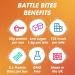 Battle Bites Pumpkin Spice High Protein Bars 12 x 62g - 21g Protein, 7.4g Fiber, 245 Calories - Made in UK, Non-GMO, Low Sugar, High Fiber - 12 Count Pack - Buy Online on GoSupps.com
