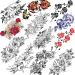 Realistic Black Rose Temporary Tattoos - 12 Waterproof Sheets for Women & Teens - Buy Online on GoSupps.com