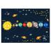 Kizii Planet Poster for Children - Colorful Children's Room Decoration - Educational solar system children poster - space decoration ideal space gift for young astronomers motif b - without frame